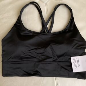 LULULEMON Energy Longline Bra Top Medium Support  BLACK FOIL size 8 NWT Perfect